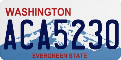 WA license plate ACA5230