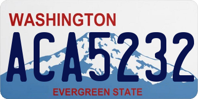 WA license plate ACA5232
