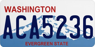 WA license plate ACA5236