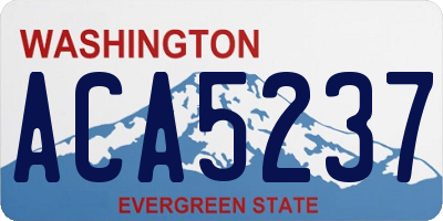 WA license plate ACA5237