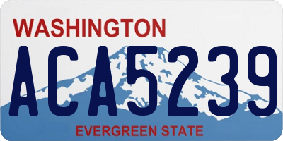 WA license plate ACA5239