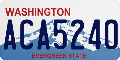 WA license plate ACA5240
