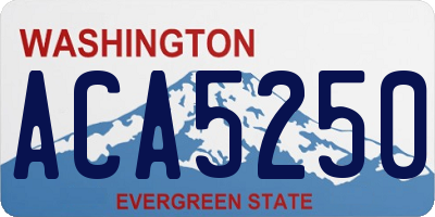 WA license plate ACA5250