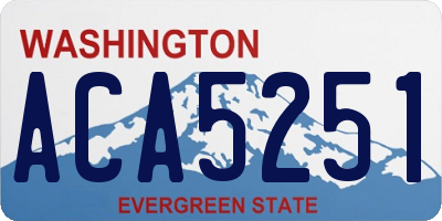 WA license plate ACA5251