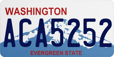 WA license plate ACA5252