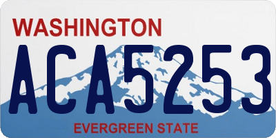 WA license plate ACA5253
