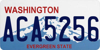 WA license plate ACA5256