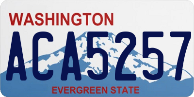 WA license plate ACA5257