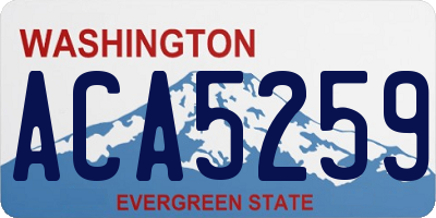 WA license plate ACA5259