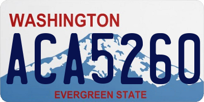 WA license plate ACA5260