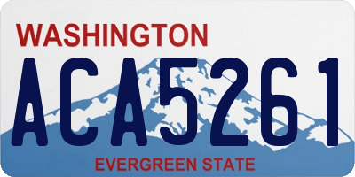 WA license plate ACA5261