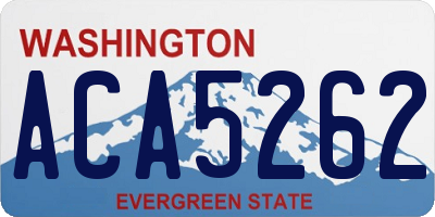 WA license plate ACA5262