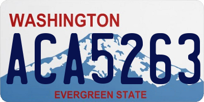 WA license plate ACA5263