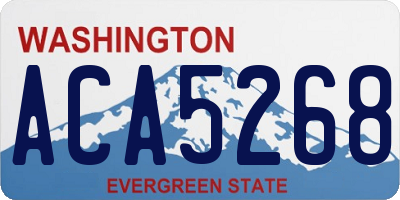 WA license plate ACA5268