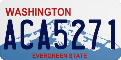 WA license plate ACA5271
