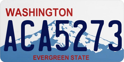 WA license plate ACA5273