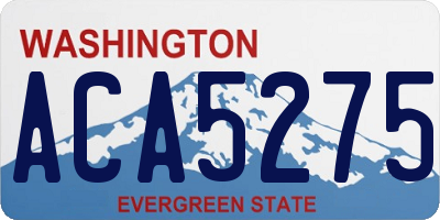 WA license plate ACA5275