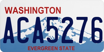 WA license plate ACA5276
