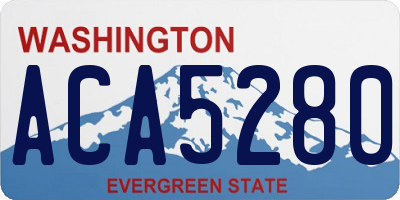 WA license plate ACA5280
