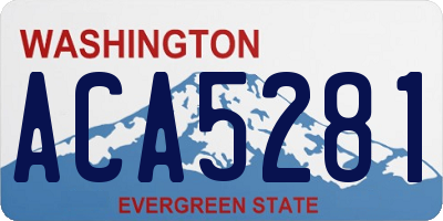 WA license plate ACA5281