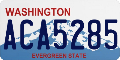WA license plate ACA5285