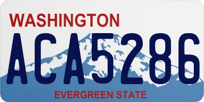 WA license plate ACA5286