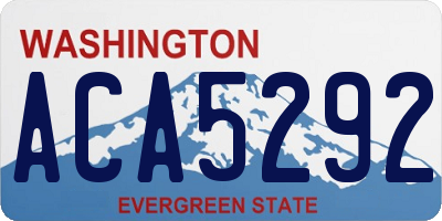 WA license plate ACA5292