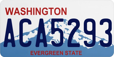 WA license plate ACA5293