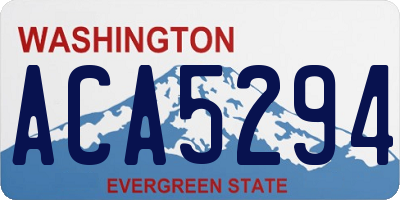 WA license plate ACA5294