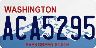 WA license plate ACA5295