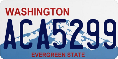 WA license plate ACA5299