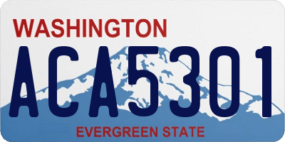WA license plate ACA5301