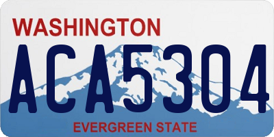 WA license plate ACA5304