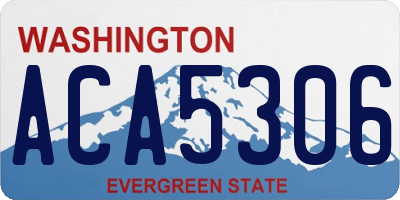 WA license plate ACA5306