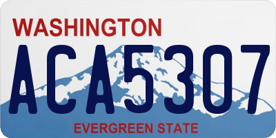 WA license plate ACA5307