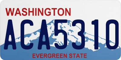 WA license plate ACA5310