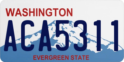 WA license plate ACA5311