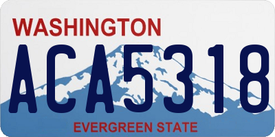 WA license plate ACA5318