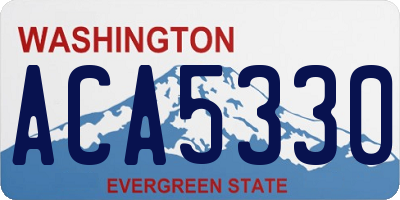 WA license plate ACA5330