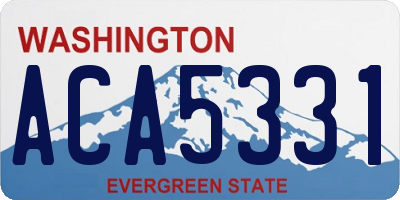 WA license plate ACA5331