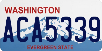 WA license plate ACA5339