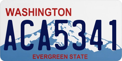 WA license plate ACA5341