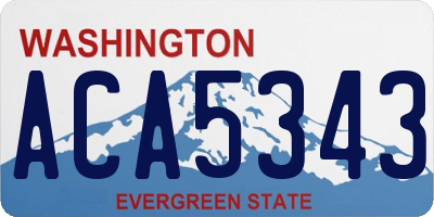 WA license plate ACA5343