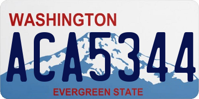 WA license plate ACA5344