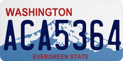 WA license plate ACA5364