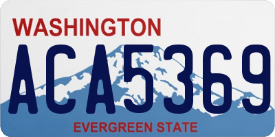 WA license plate ACA5369