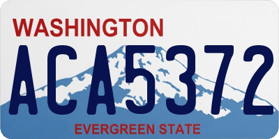 WA license plate ACA5372