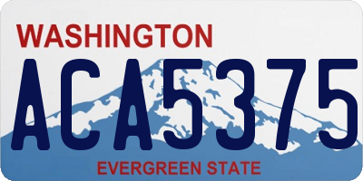 WA license plate ACA5375