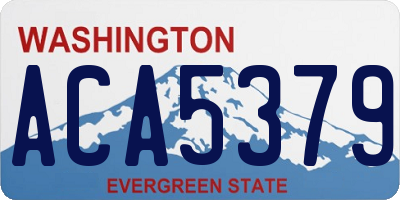 WA license plate ACA5379