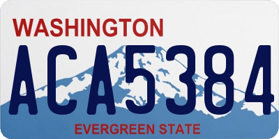 WA license plate ACA5384